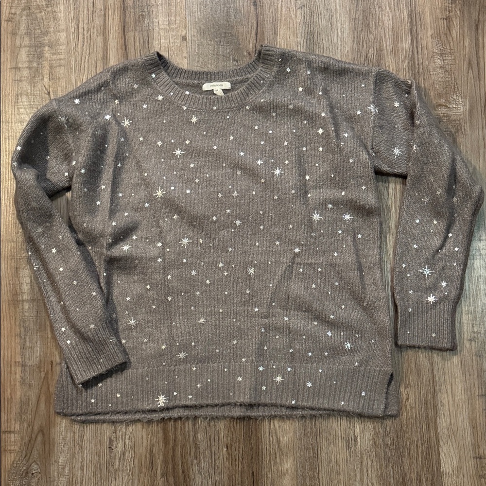 Maurices Gray Star Pattern Sweater